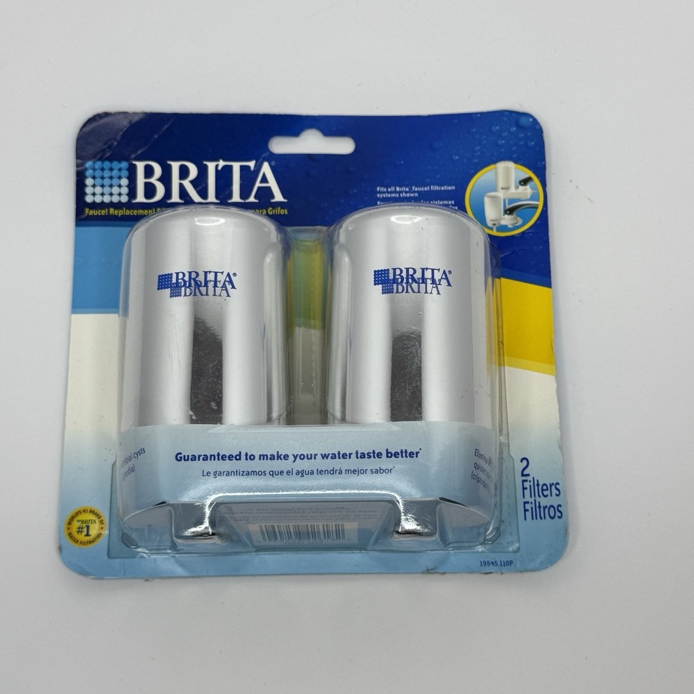 Brita On-Tap Faucet Water Filter Replacements Chrome 2 Count FF-100 & OPFF-100